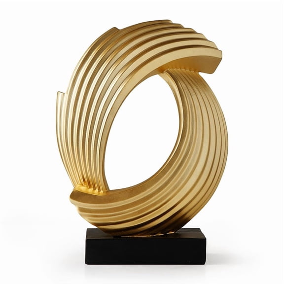 Abstract Art Gold Statue Sculptures Home Decor Modern Resin Living Room Decor Decorations