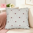thumbnail image 4 of Valentines Pillow Covers 18x18 Inch, Lover Heart Bow Throw Pillow Covers, Knitting Jacquard Pillow Cover for Valentines Day Decorations, Soft Plush Faux Fur Pillow Case for Bedroom Couch Sofa, White, 4 of 7