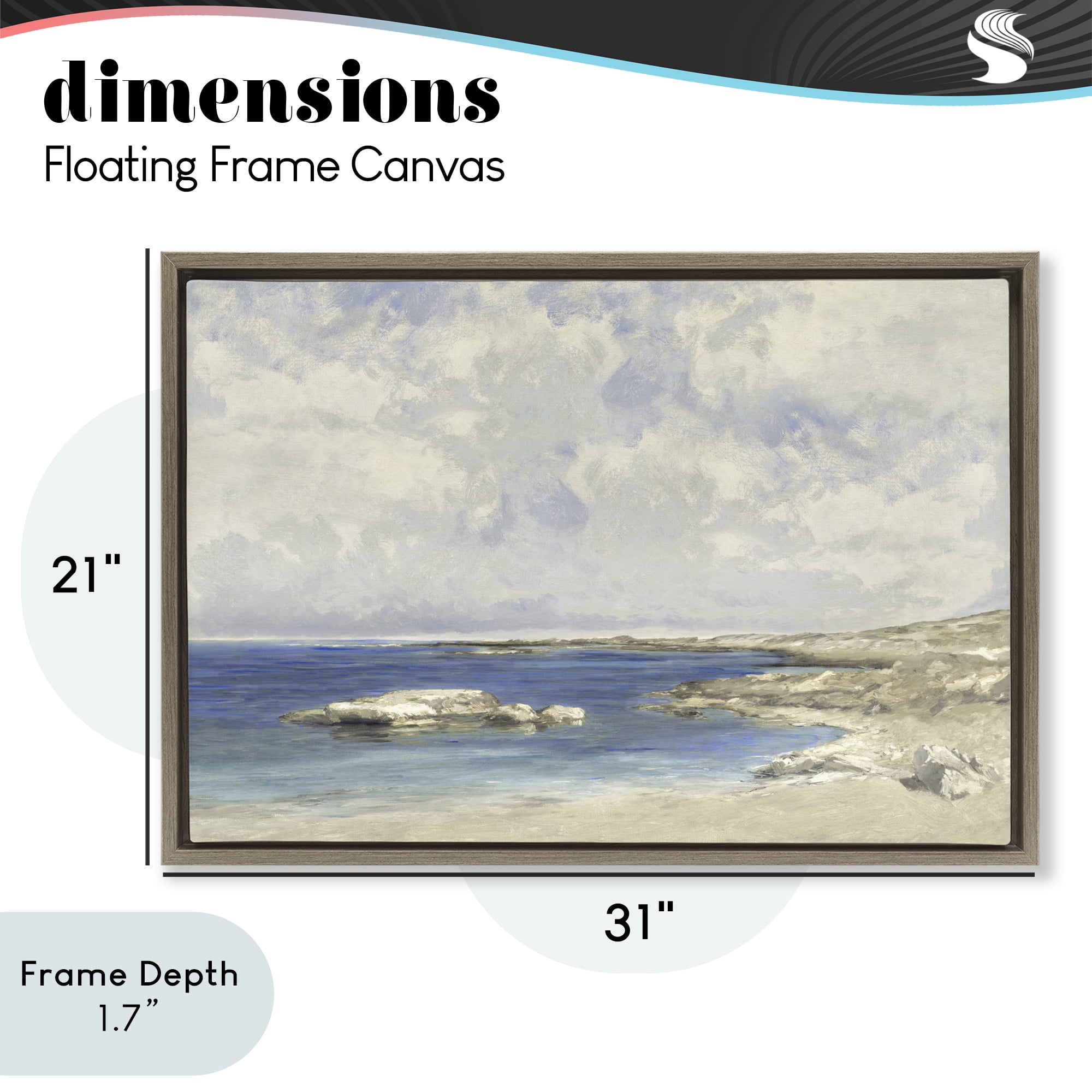 Stupell Industries Pond At Morning Brown Framed Floater Canvas Wall Art, design by Christy McKee