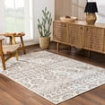 thumbnail image 2 of BoutiqueRugs Warroad Farmhouse Black and White Soft Neutral Area Rug - Boho Oriental Medallion Extra Large Carpet for Bedroom, Living Room -Black, Cream - 8'10" x 12' (9x12), 2 of 16