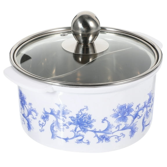 Soup Pot Divided for Cooking with Lid Simmer Stove Individual