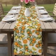 thumbnail image 4 of Orange Lemons Table Runner 108 Inches, Summer Botanical Farmhouse Vintage Art Rustic Bed Runner Dresser Scarves Tabletop for Indoor Outdoor Parties/Ceremony/Banquet, 13"x 108", 4 of 8