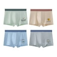 thumbnail image 2 of Utlike Boys Underwear Ice Silk Boxer Briefs For Adolescents Boys For Growth Classic Comfort Pantys Trunks For Daily Wear Sweat Absorption Underpants Size 9 Years-12 Years, 2 of 9