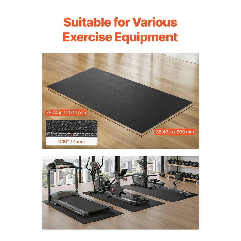 KFFKFF Durable Treadmill Mat for Carpet and Hard Floor, 35.5