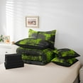thumbnail image 5 of Grunge Lime Green Bedding Sets Black Grey Ombre Abstract Twin Comforter Set With Sheets 7 Piece Hippie Graffiti Tie Dye Bed In A Bag,Modern Oil Painting Geometric Bedding Comforter Sets, 5 of 5