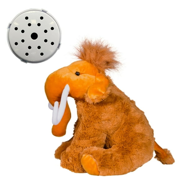 Mighty The Mammoth 16 inch Plush Stuffed Animal Toy with Recorder for Kids, Soft & Cuddly