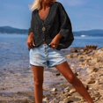 thumbnail image 3 of kaondbfi Cardigans for Elegant Women Crochet Long Sleeve Shirt Mesh Knit Tops Lightweight Summer Clothing Womens Summer Fall Fashion Bolero Shrug Tops, 3 of 6