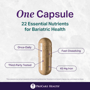 ProCare Health | Bariatric Multivitamin | Core 45mg Iron | Capsule | 90 Count | 3-Month Supply