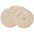 thumbnail image 1 of Cateissary Paquete de 4 manteles individuales redondos de protección del medio ambiente, almohadilla aislante para alimentos, tapete de Simple, Mostrada Cateissary HA021311-00, 1 of 6