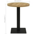 thumbnail image 4 of vidaXL Bistro Table Oak Colour 60 cm MDF and Steel, 4 of 4