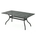 thumbnail image 5 of Caruba Outdoor Cast Aluminum Rectangle Dining Table, Black Sand, 5 of 8
