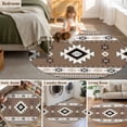thumbnail image 5 of Round Rugs 3Ft, Brown Boho Round Area Rug Washable Indoor Throw Carpet, Farmhouse Aztec Southwest Ethnic Geometric Small Non Slip Circle Rug for Bedroom Living Room Home Decor Aesthetic, 5 of 8