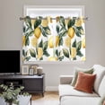 thumbnail image 5 of Lemon Kitchen Curtains Short 45 Inch Length, Summer Yellow Fruit Country Spring Leaf Plant Grommet Top Bedroom Living Room Curtains, Light Filtering Cafe Curtain Drapes 2 Panels Set 84''x45'', 5 of 9