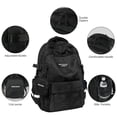 thumbnail image 3 of Forest Myth Unisex Backpack, Water Resistant Ergonomic College School Bag with Back Support, Lightweight Travel Backpack - Black, 3 of 9