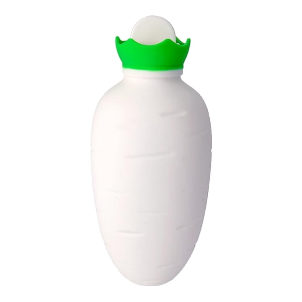Toystoory Botella de agua caliente Zanahoria Calentador de manos Bolsa Anti-escaldado Relleno de agua A prueba de explosiones Bolsa caliente Oficina en el Suministros térmicos Blanco Toystoory HA071107-02