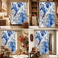 thumbnail image 6 of Blue Spring Flowers Shower Curtain, Waterproof Shower Curtains for Bathroom, Vintage Floral Elegance Roses Washable Fabric Bathtub Curtain Set Bath Decor with 12 Hooks 72"x78", 6 of 8