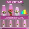 thumbnail image 3 of BeesClover 2 Paquets de Lampes de Croissance pour Plantes d'Intérieur avec 9 Niveaux de Luminosité Réglables Hauteur Réglable LED Spectre Complet Lampe pour Plantes, 3 of 7