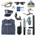 thumbnail image 1 of Kids Policeman Costume Police Cop Uniform Boys Girls Fancy Dress Outfit, 1 of 4