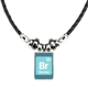 thumbnail image 1 of br - bromo - elemento químico ciencia collar a mano colgante de cuerda de cuero Unbranded M, 1 of 3