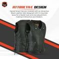 thumbnail image 3 of Daniel Smart Women’s snap Down Collar vest- Soft Lambskin Lightweight Sporty Leather Vest with Inside Pockets, 3 of 7
