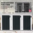 thumbnail image 4 of Outsunny 7.3 x 2.8ft Garbage Bin Shed for 3 Trash Can, White, 4 of 10