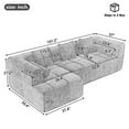 thumbnail image 2 of SEENYOO 101.2" Modern Modular Sectional Sofa with Deep Seating, Free-Combined Design & Side Pockets - 3-Seat Chenille Sofa Set with Pillows for Living Room, 2 of 24