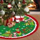 thumbnail image 1 of Falda para árbol de Navidad, 48 pulgadas, suave y divertida, con adornos navideños, decoración navideña para fiestas de estilo rústico (A), 1 of 8