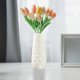 thumbnail image 4 of Jarrón de cerámica blanca para flores, centro de mesa de 23 cm, decoración de escritorio para el hogar, jarrón moderno de estilo bohemio para regalo de boda o inauguración de la casa., 4 of 6