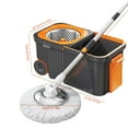 thumbnail image 2 of Spin Mop Bucket Deluxe 360 Spinning Floor Cleaning System with 6 Microfiber Replacement Head Refills for Household Floor Cleaning (Grey), 2 of 12