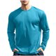 thumbnail image 2 of pstuiky camisas de manga larga para hombre, Sudadera deportiva de manga larga con cuello redondo para hombre, color liso, para correr, fitness, primavera y otoño salir tops l, 2 of 4