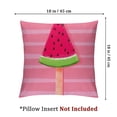thumbnail image 4 of nygtbtfer Throw Pillow Covers Decorative Summer Fruits Theme Pink Cartoon Watermelon Square Cushion Cover Throw Pillow Case for Home Live Room (Pink Cartoon Watermelon) White, 4 of 7