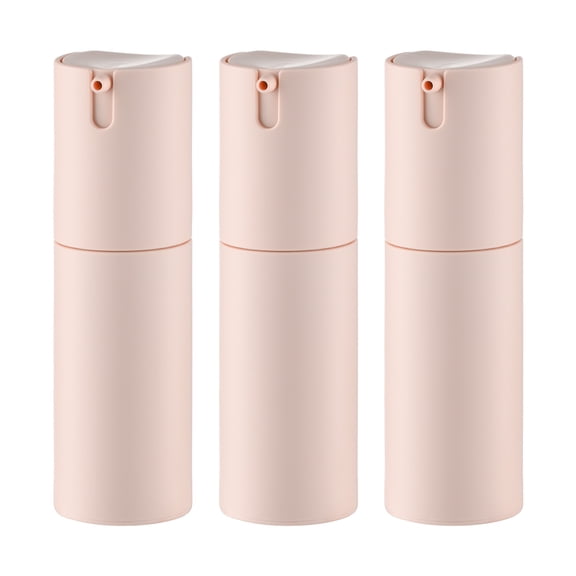 Lulupack 1 oz Airless Pump Bottles, Travel Lotion Container, Skincare Containers for Moisturizer(Plastic, Pink Matte, 3Pcs)