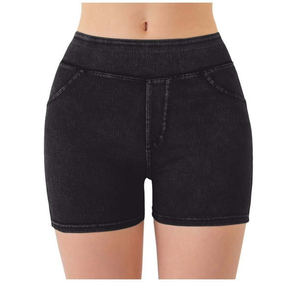 oqasdz Womens Leggings High Waist Slim Compression Workout Fitness Shorts with Lifting Yoga Shorts L