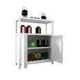thumbnail image 2 of Tcbosik Floor Storage Cabinet, Bamboo Sideboard with Shelves and Door, Modern Cupboard for Kitchen, Bathroom, Living Room, White, 2 of 6