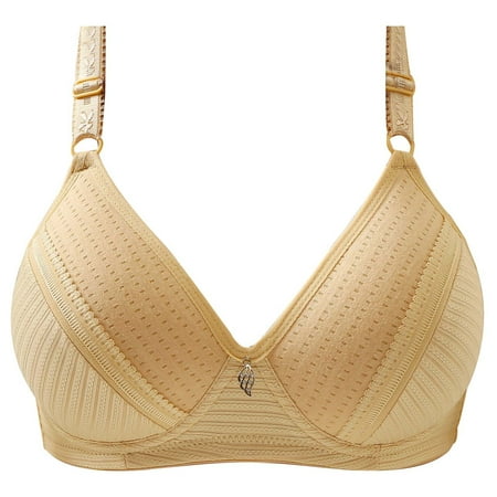 HYSYSB Sports Bras for Women balconette Bras for Women womens Bras No Underwire Full Support seamless Bra high Support Bras for Strap Up Bras No Underwire Wireless Bras bras for Women Yellow 46