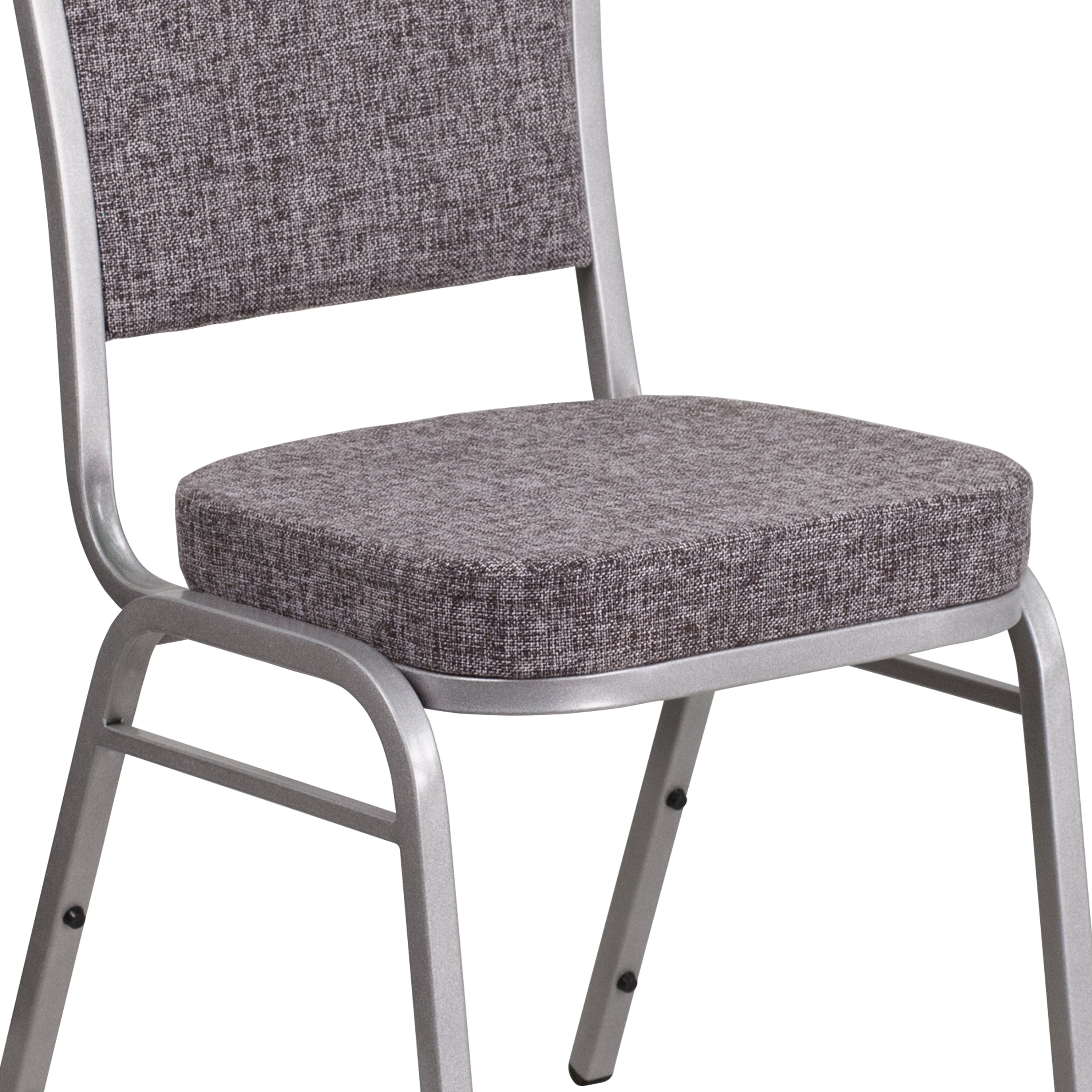 HERCULES Series Crown Back Stacking Banquet Chair in Burgu Flash Furniture 4 Pk 