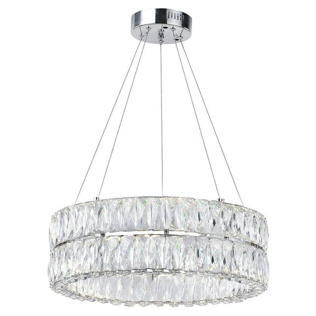 CWI Lighting Madeline Lustre LED avec Finition Chrome