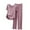 Pink3, variant on Diufon Womens Loungewear Sets Ruffle Round Neck Short Sleeve Tops Elastic Waist Pants Pjs Sets