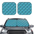 thumbnail image 2 of Kll Seahorse Windshield Sun Shade 2-Piece Foldable Car Front Window Sunshade For Most Sedans Suv Truck - Auto Sun Blocker Visor Protector Blocks Max Uv Rays - Small, 2 of 7