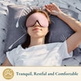 thumbnail image 2 of ComfiTime 3D Sleep Mask - 100% Blackout Eye Mask for Sleeping, Eye Covers for Men and Women, Contour Blindfold with Nose Baffle, Soft & Lightweight, Latex-Free,Pink, 2 of 13
