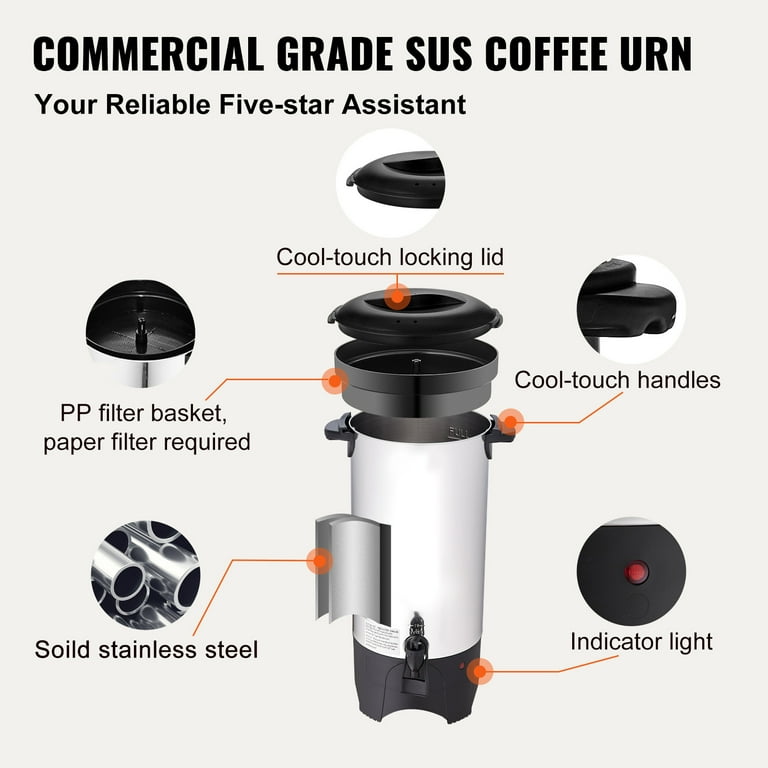 KFFKFF Stainless Steel Coffee Urn, 50-Cup photo 6