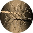 thumbnail image 1 of Ahgly Company Indoor Round Oriental Brown Industrial Area Rugs, 8' Round, 1 of 4