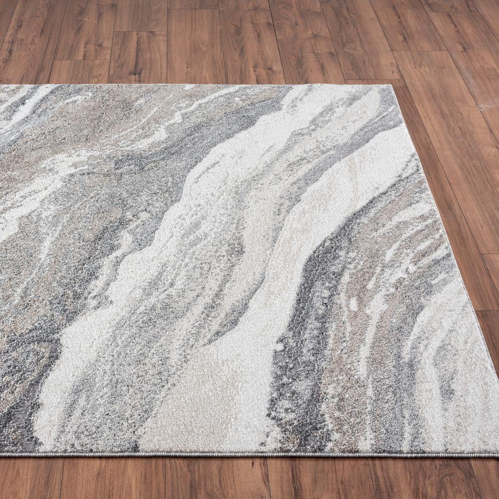 Luxe Weavers Geometric Abstract Gray 2x3 Art Deco Marble Swirl Area Rug