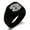 Black, variant on Stainless Steel Letter Z Initial 3D Cube Box Monogram Engraved Engraved Square Flat Top Biker Style Polished Signet Ring