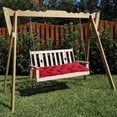 thumbnail image 4 of Waterproof Indoor Outdoor Garden Bench Seat Cushions,Thicken Patio Bench Soft Rocking Chairs Pad Lounger Seat for Porch Wicker Loveseat Settee (19.68x39.37in,Red), 4 of 8