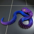 thumbnail image 6 of Articulated Snake Figurine with Movable Joints, Realistic 3D Printed Reptile Model, Detailed Collectible Decoration (17.71x1.18 inch), 6 of 6