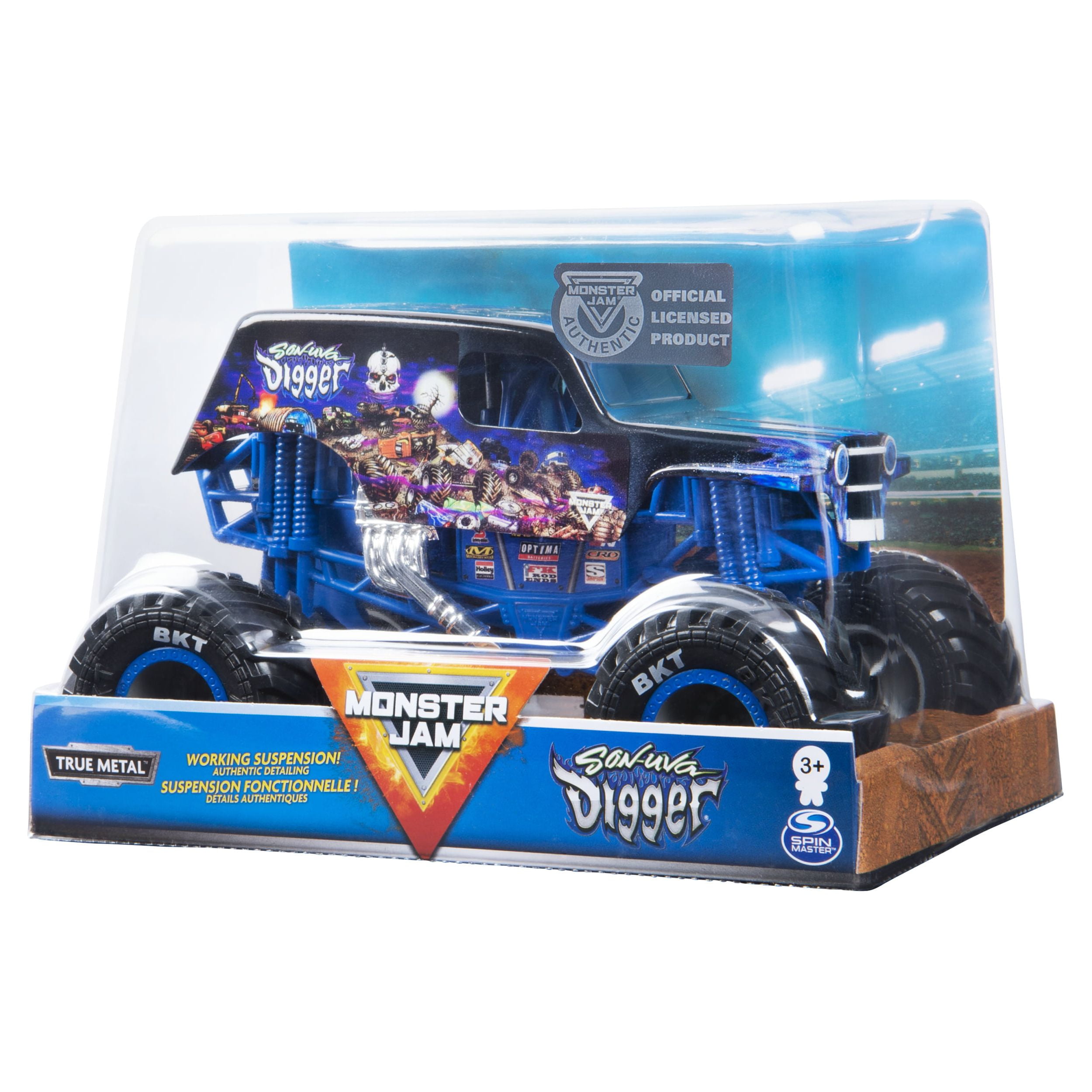 Year 2022 Monster Jam 1:24 Scale Die Cast Metal Official Truck Series :  Gold DRAGONOID with Monster Tires and Working Suspension