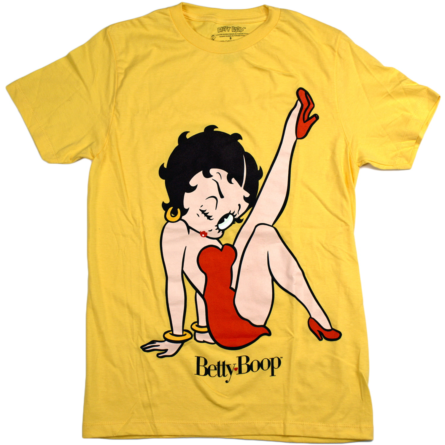 Betty Boop - Betty Boop, Men's Official High Kick, Cotton, Crew Neck T