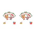 thumbnail image 2 of Justharion Christmas Static Sticker Fridge Window PVC Decal Home Office Shop Self -adhesive Decoration, Long Hat Santa Clause curve 2Set, 2 of 6