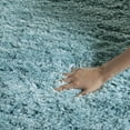 thumbnail image 6 of SAFAVIEH Polar Abbot Solid Shag Area Rug, Light Turquoise, 5'1" x 5'1" Square, 6 of 9